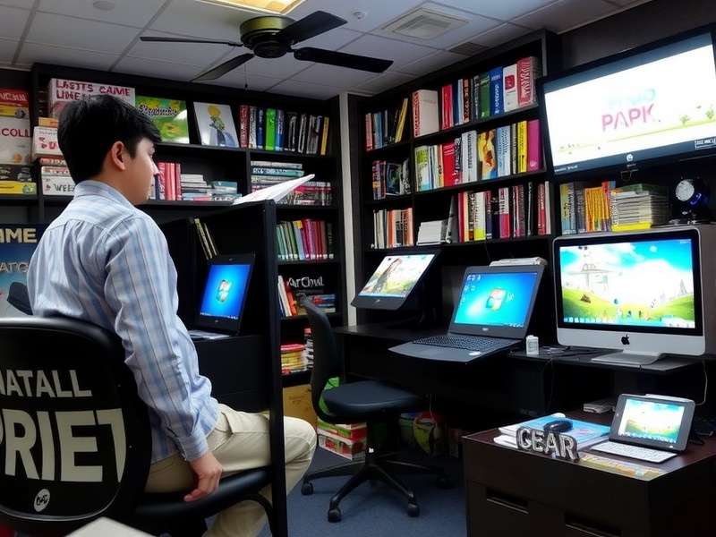 Retail store selling video games