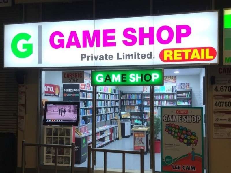 Modern gaming retail store interior